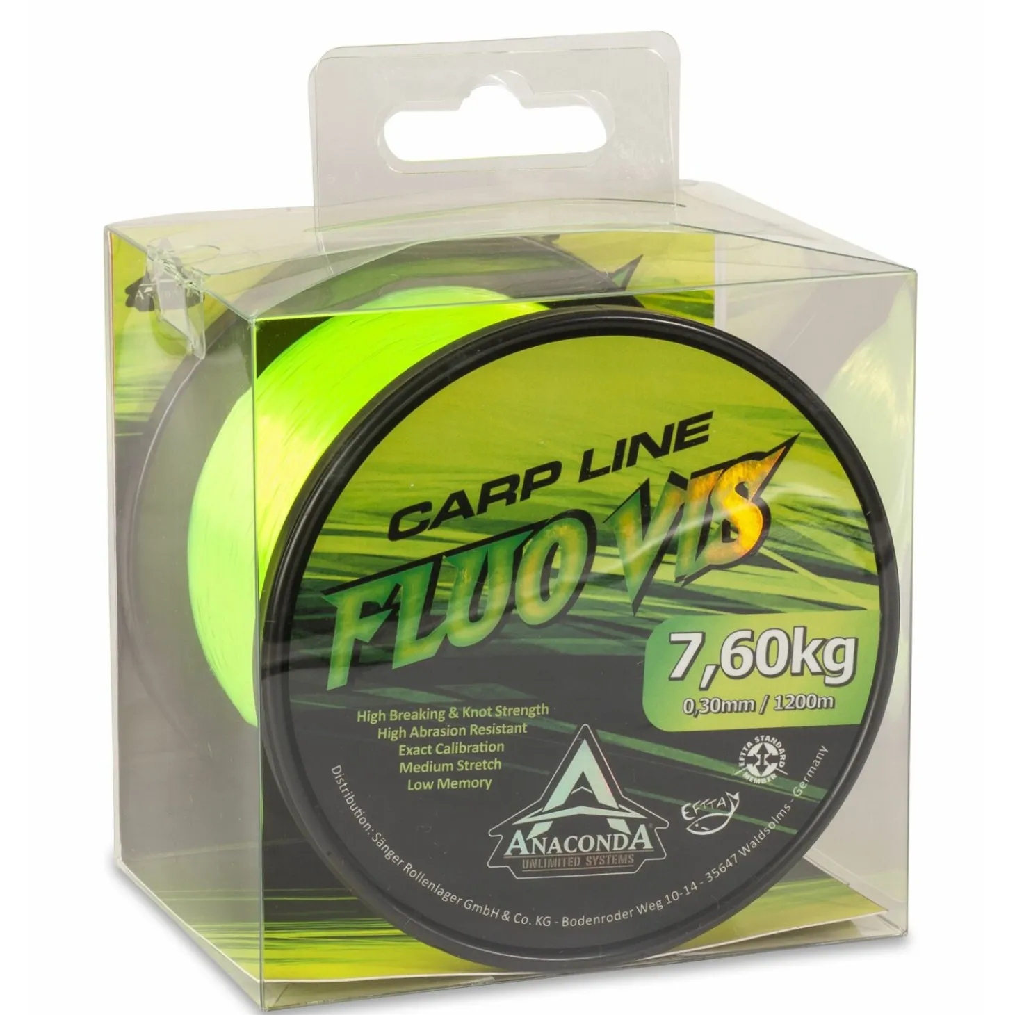 Anaconda Fluovis Green Carp Line 1200 m