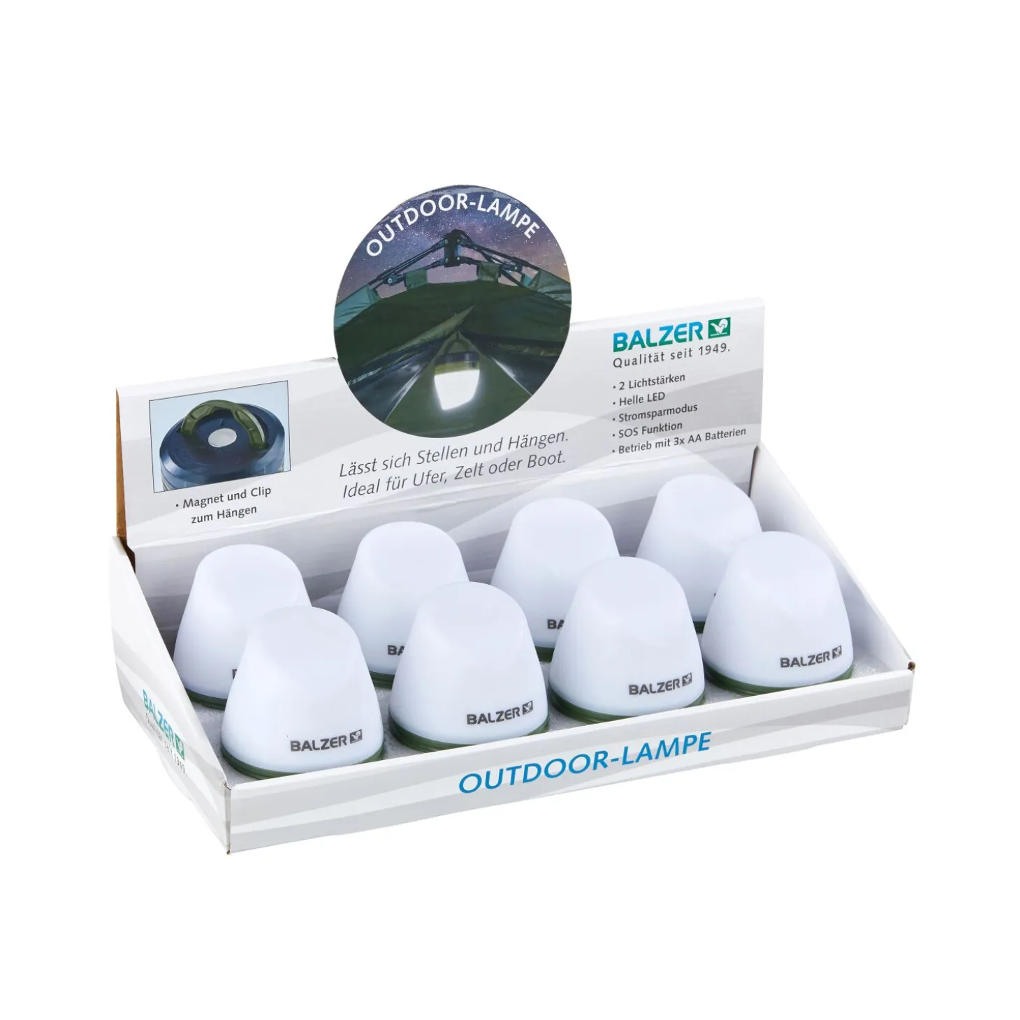 Balzer Outdoor Lampe mit Magnet Helle Led`s