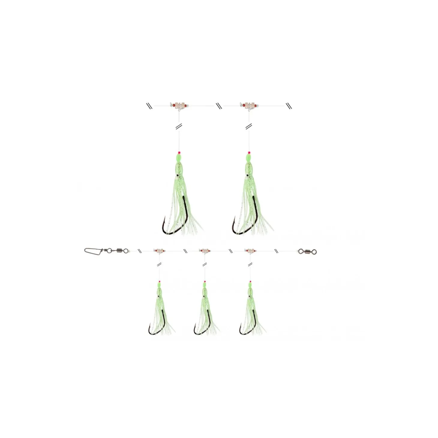 Daiwa GrandWave Dorsch- & Köhlervorfach 150 cm glow octopus