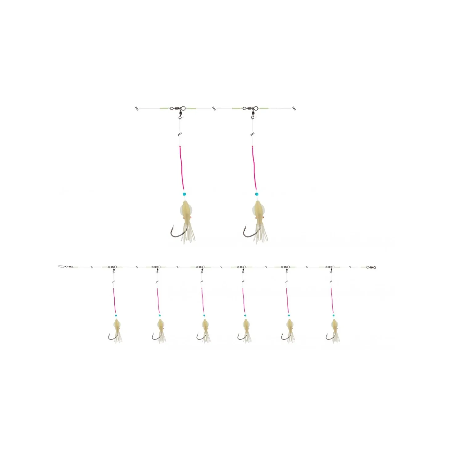 Daiwa GrandWave Rotbarsch-Vorfach 600 cm Circle-Hook weiss