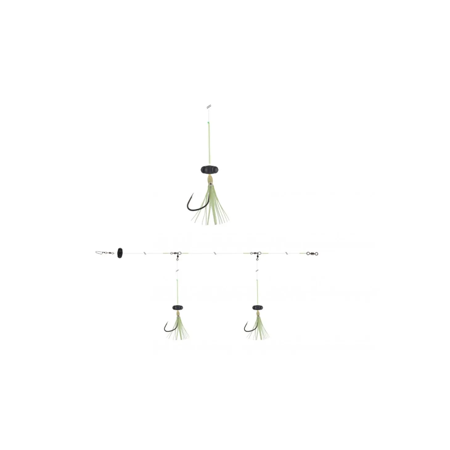 Daiwa GrandWave Steinbeisser-Vorfach 150 cm Rattlin mit Rasseln hellgrün