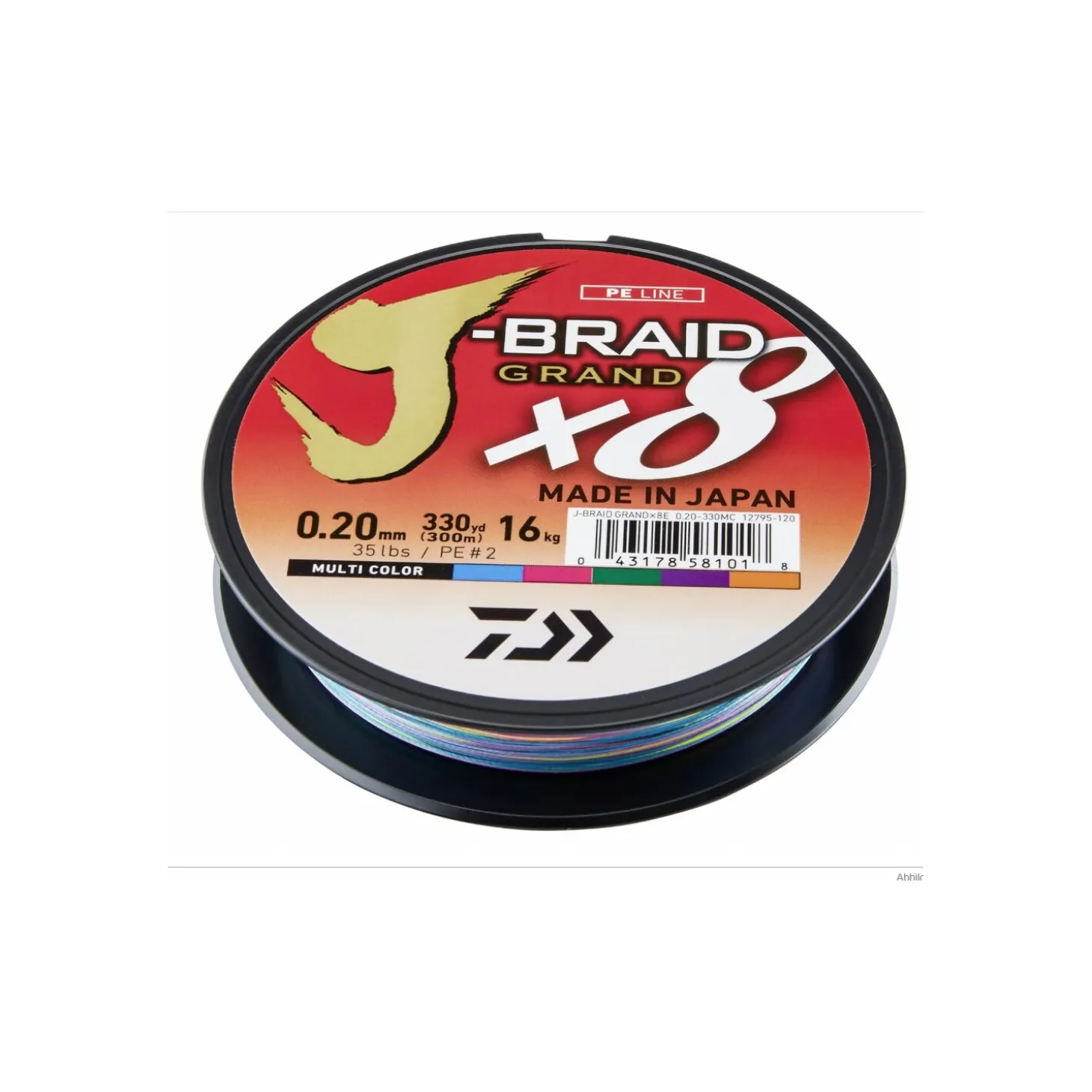 Daiwa J-Braid Grand X8 multicolor Meterware