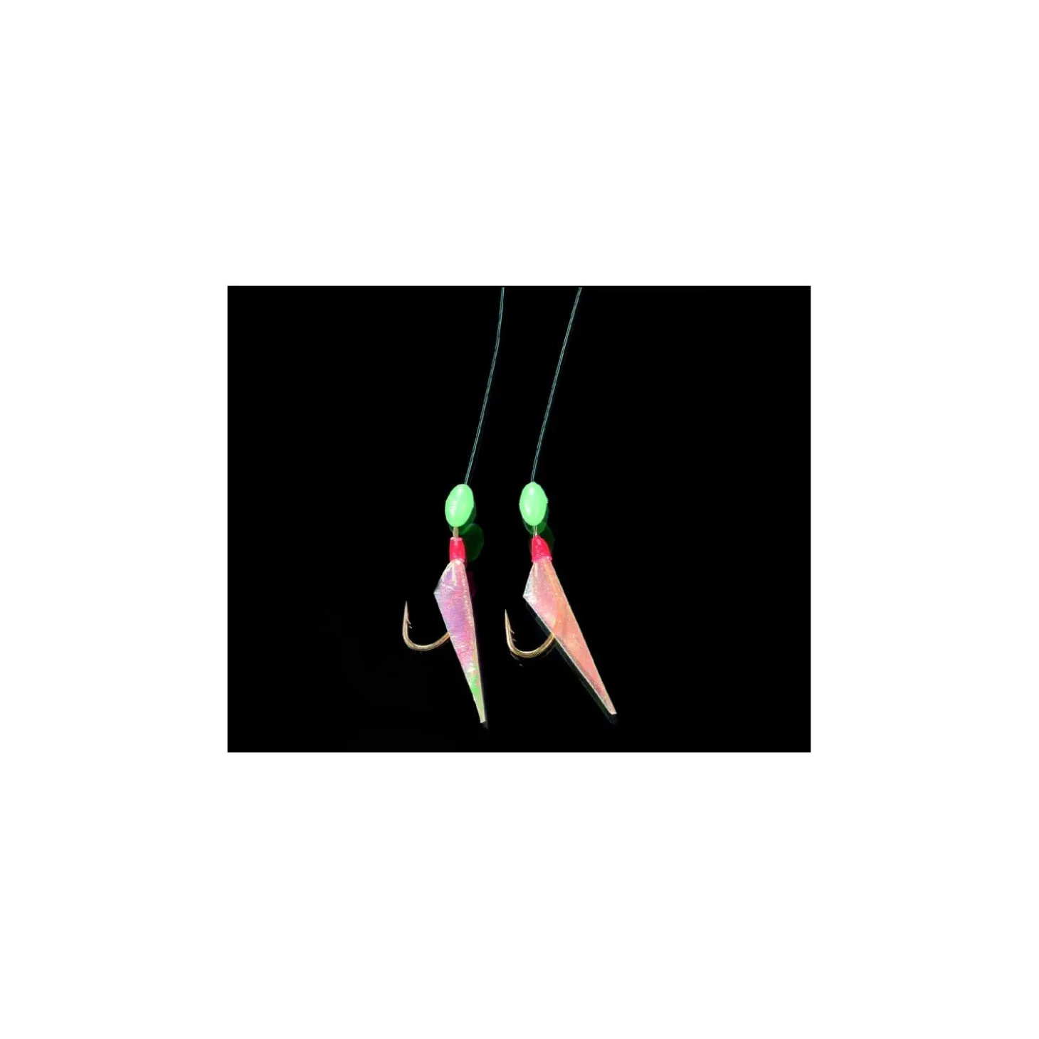 Dega Heringsvorfach echte Fischhaut 2 Haken+Perle