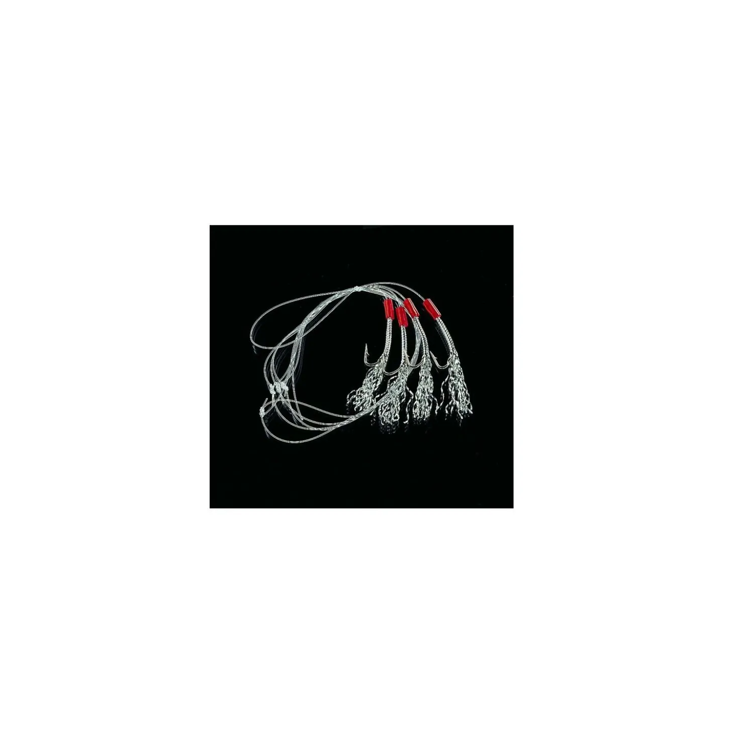 Dega Makrelen-Vorfach 4 Arme Rot/Silber