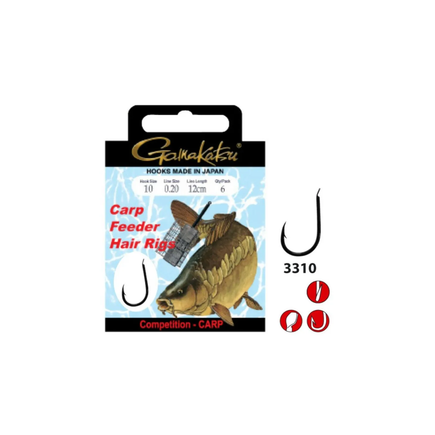 Gamakatsu Angelhaken gebunden Hair Rigs 70 cm