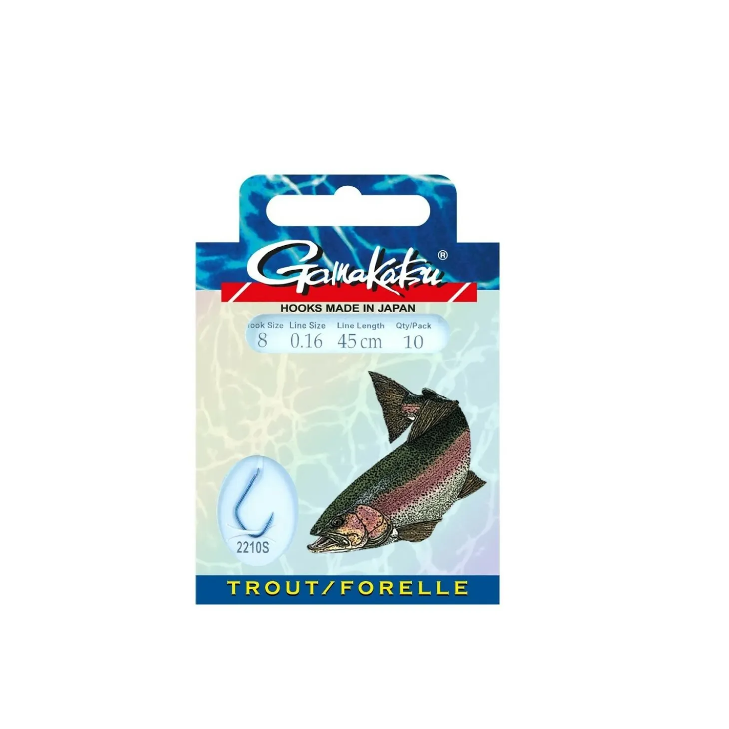 Gamakatsu gebundene Forellenhaken Blau 45 cm