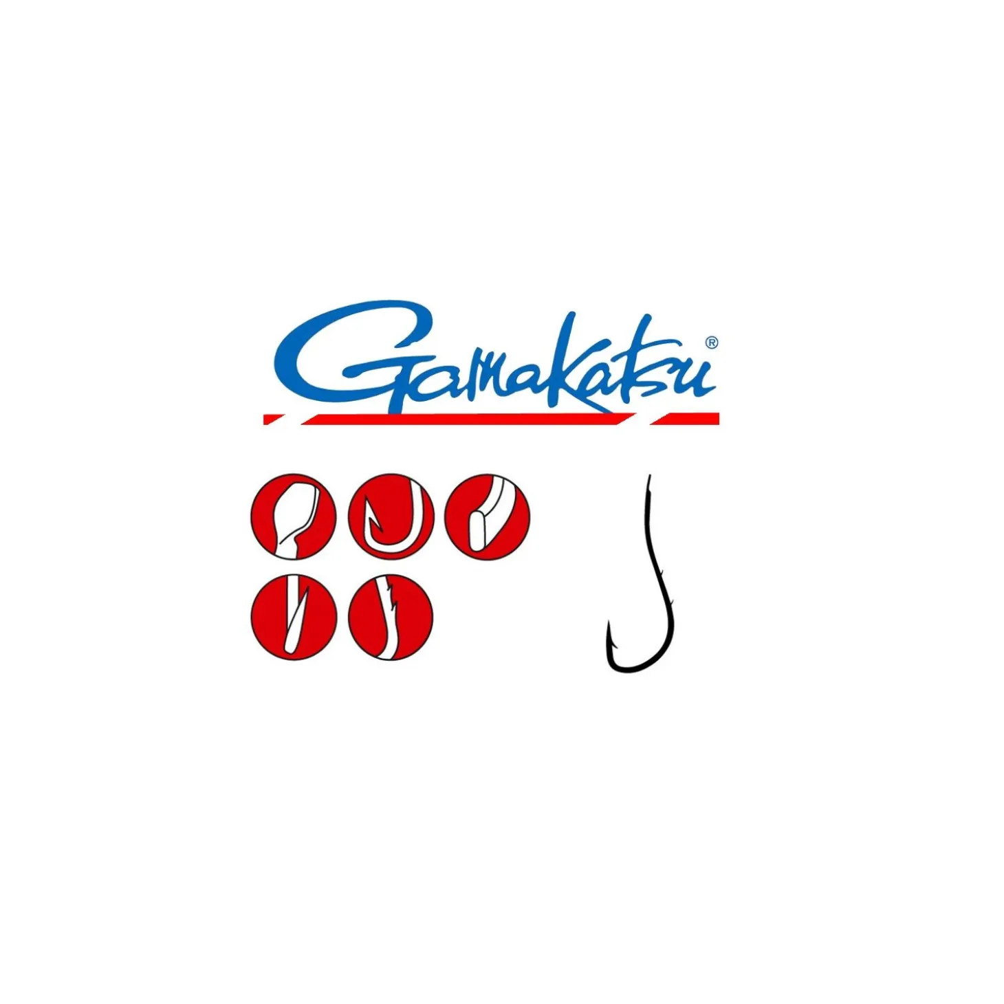 Gamakatsu lose Wurmhaken mit Plättchen Nickel LS-3120N