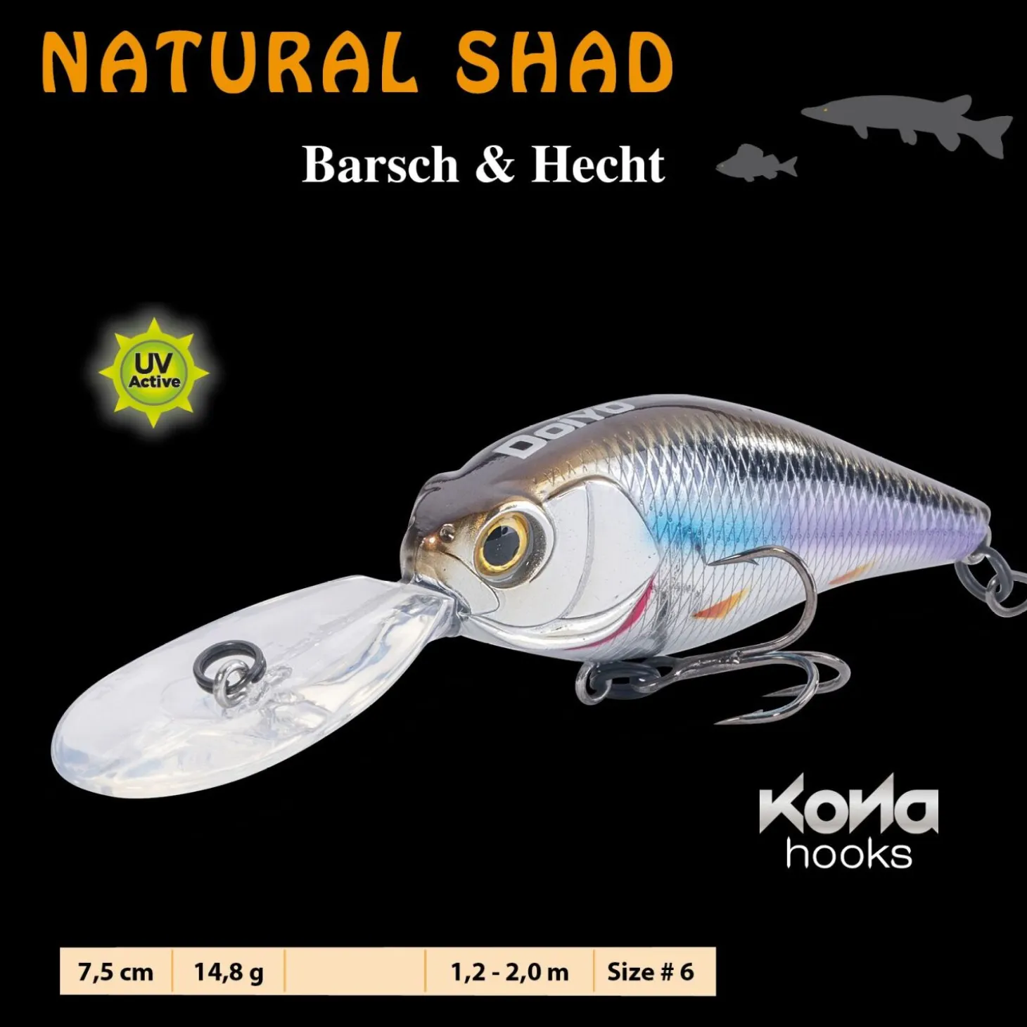 IC Doiyo Natural Shad Suspending UV 75 mm