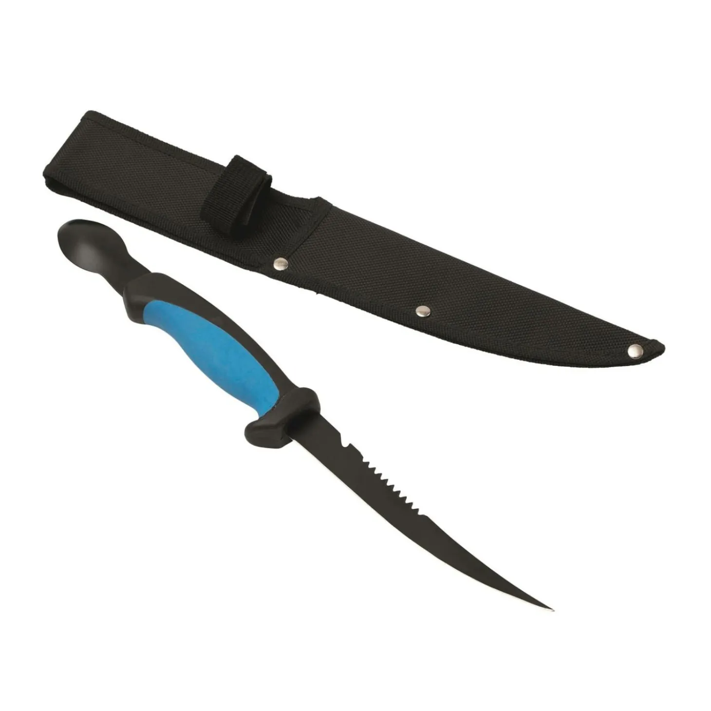 KINETIC KNIFE W/ROE SPOON 6,5"/16CM 33,5CM BLACK/BLUE