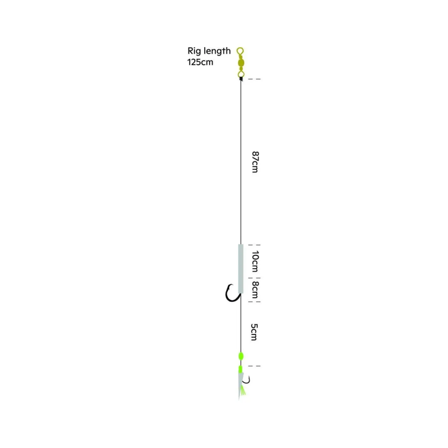 KINETIC SABIKI HALIBUT CIRCLE HOOK #10/0 125CM GLOW