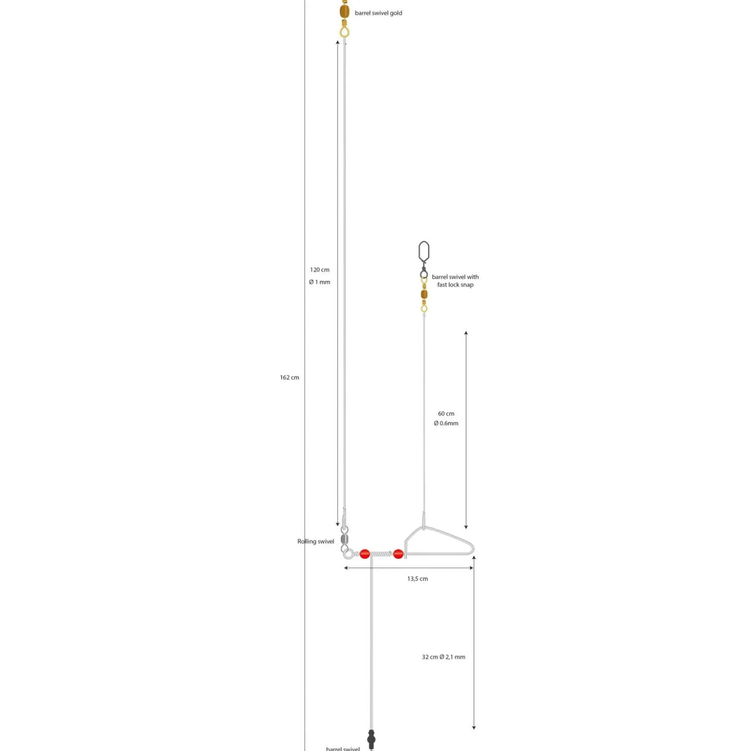 Mikado Norwegenrig Norway schlepp System 162 cm