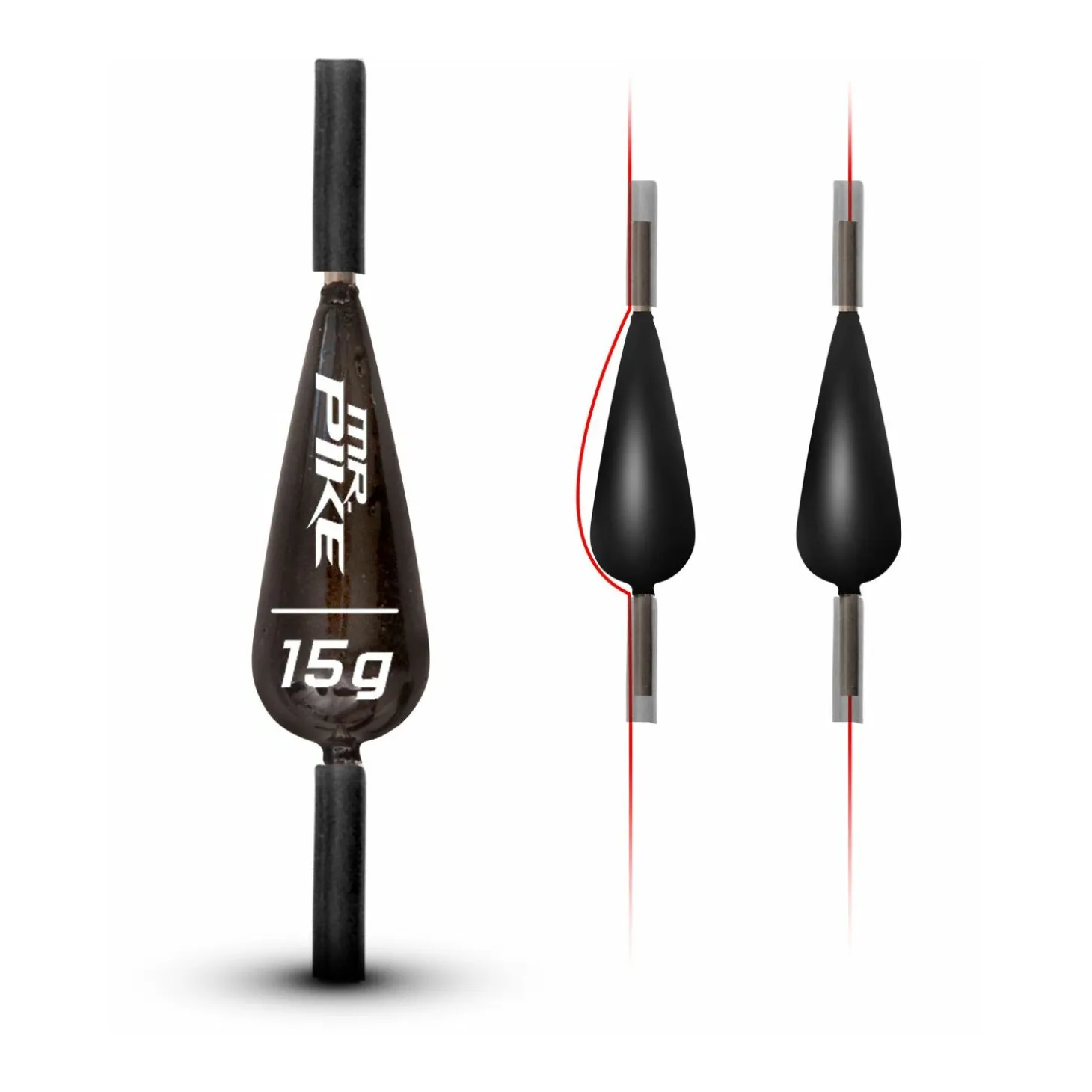 Quantum Mr. Pike Slide Sinker Lead-Free Schwarz
