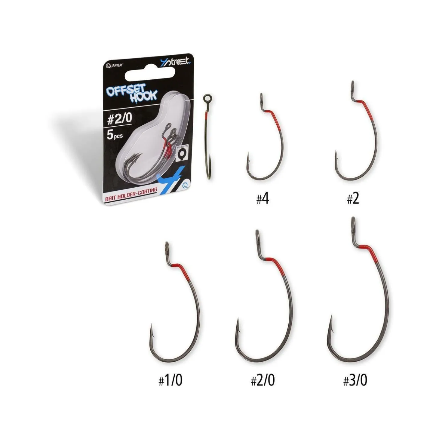 Quantum 4street Offset-Haken #2 dg black red