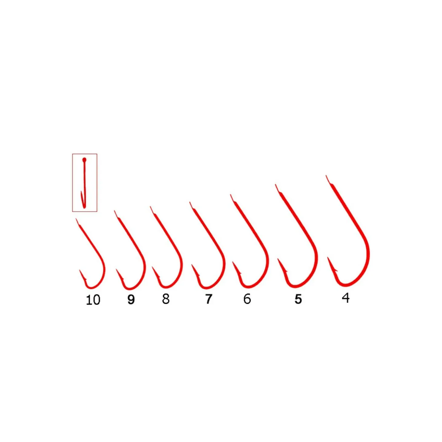 Tubertini S22 Haken Rot gebunden Gr.6 0.16 mm